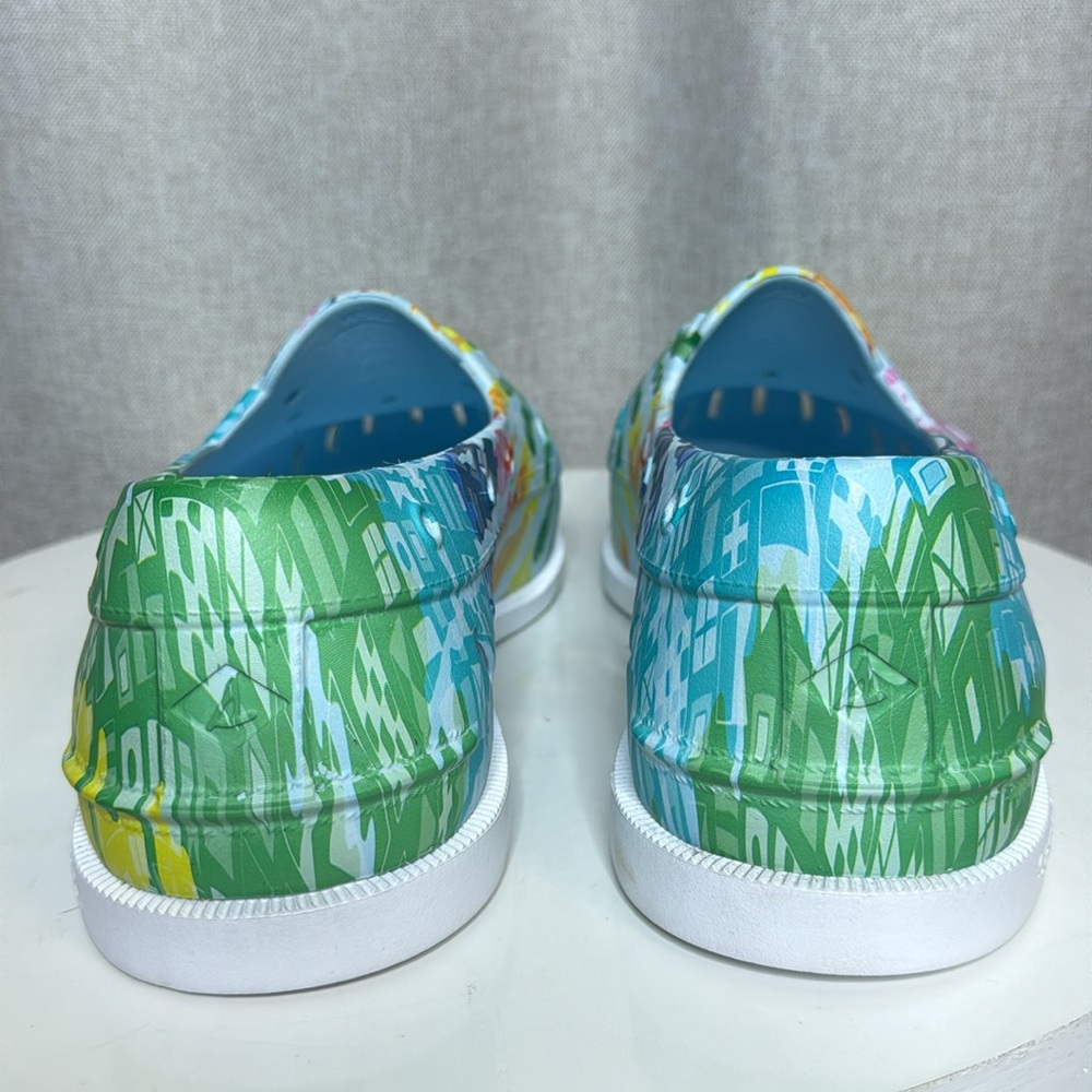 SPERRY TOPSIDER FLOAT BOAT SHOES RAINBOW GRAPHIC MENS SIZE 13 SLIP ON DECK SHOES - Picture 10 of 13
